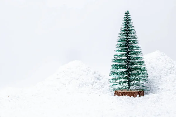 Kar Drift Noel Ağacı Metniniz Için Boş Alan — Stok fotoğraf