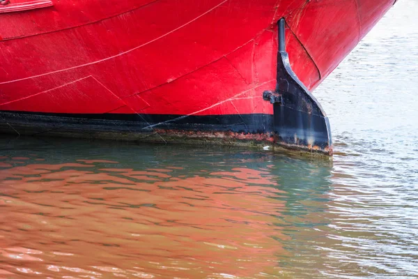 Vecchia Nave Chiglia Con Timone — Foto Stock