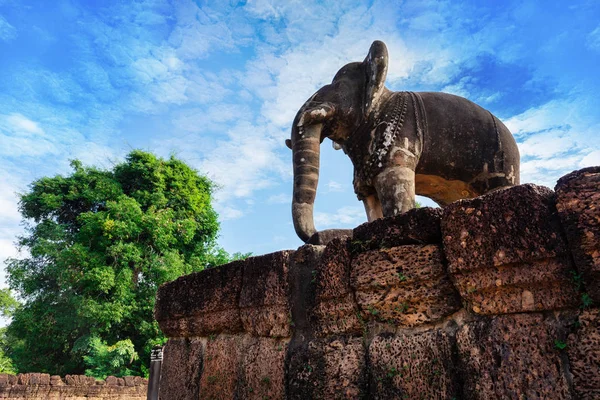 Rzeźba Słonia Świątyni East Mebon Siem Reap Kambodża — Zdjęcie stockowe