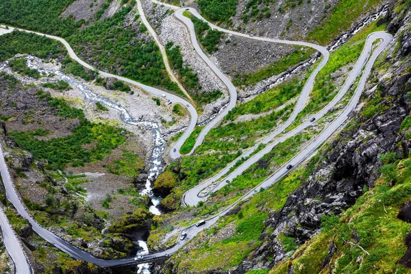 Norvège Route Troll Route Montagne Trollstigen — Photo