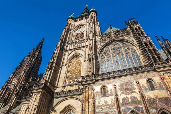 Famosa Cattedrale San Vito Praga Castello Praga — Foto Stock