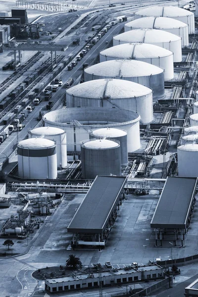 Oil Reservoir Modern Port — Stock Photo, Image