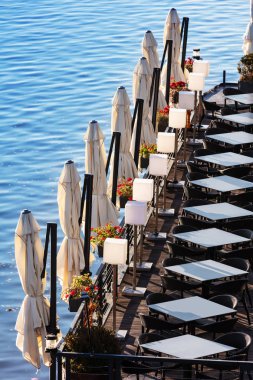 Solar aydınlatma restoranda üzerinde üstten görünüm