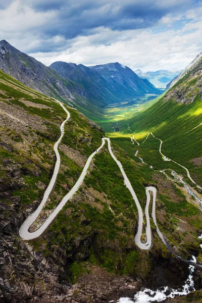 Norwegia Troll Road Górskiej Drogi Trolli Norwegia — Zdjęcie stockowe