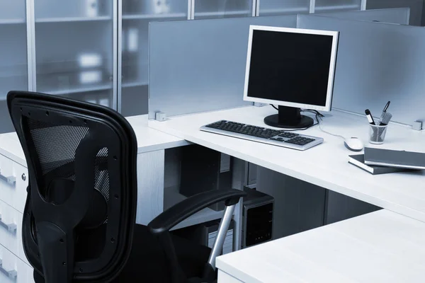 Computer Glass Modern Office — Stock Photo, Image