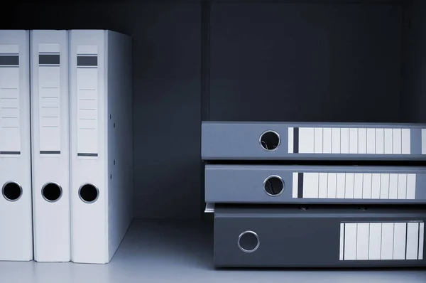 Folders Documents Book Shelf Office — Stock Photo, Image