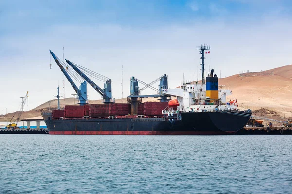 Cargo Ship Port Paracas Peru — Stock Photo, Image