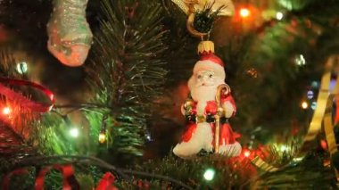 Süslü Noel ağacı. Yeni yıl.