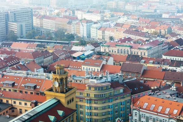 Tradycyjny Czerwony Dachy Pragi City Praga Czechy — Zdjęcie stockowe