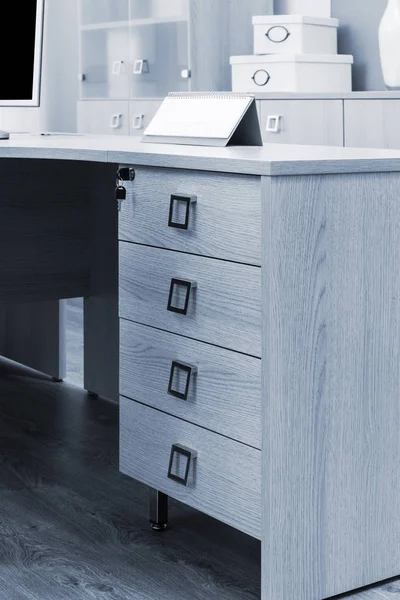 desk with drawers in the office