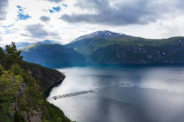 Salmon farms, fjords in Norway