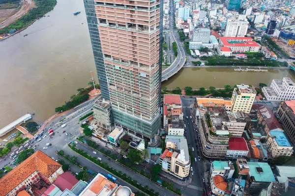Pohled na Ho Či Minovo město nebo Saigon, Vietnam — Stock fotografie