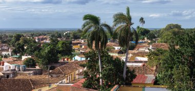 Küba 'nın Trinidad şehrinin panoraması