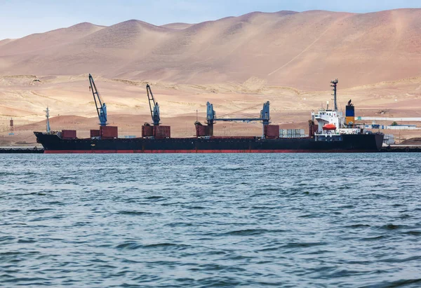 Cargo Ship Port Paracas Peru — Stock Photo, Image