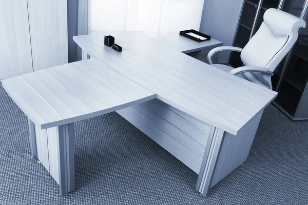 Blanc Une Grande Table Dans Bureau Moderne — Photo