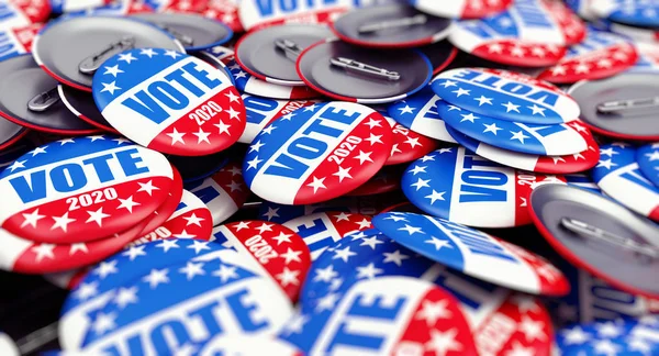 Vote Élection Badge Bouton Pour 2020 Fond Vote Usa 2020 — Photo