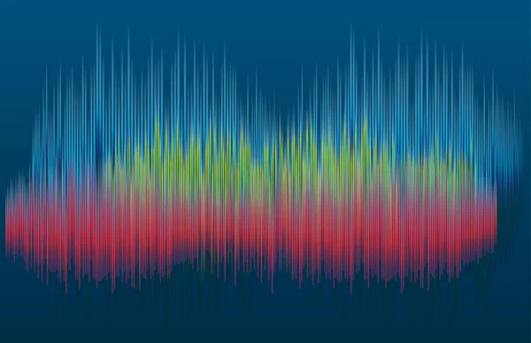 Abstrakt grafikk - Lydbølgespektrum – stockvektor