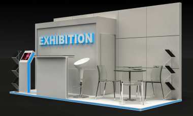 Fuar Standı 3D çizimi