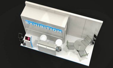 Fuar Standı 3D çizimi
