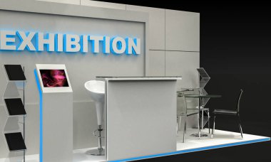 Fuar Standı 3D çizimi