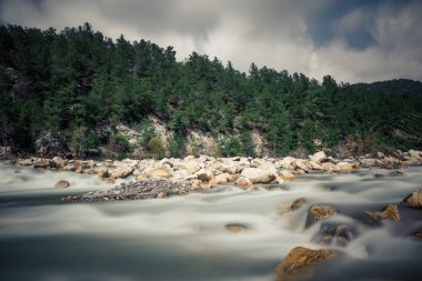 Baharda dağ nehri