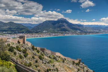 Alanya limanının Türkiye'deki havadan görünümü