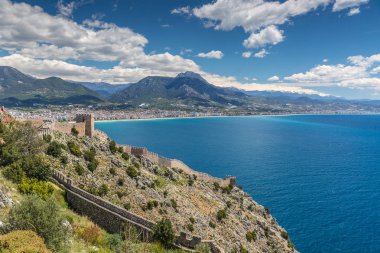 Alanya limanının Türkiye'deki havadan görünümü