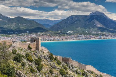 Alanya limanının Türkiye'deki havadan görünümü