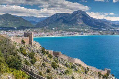 Alanya limanının Türkiye'deki havadan görünümü