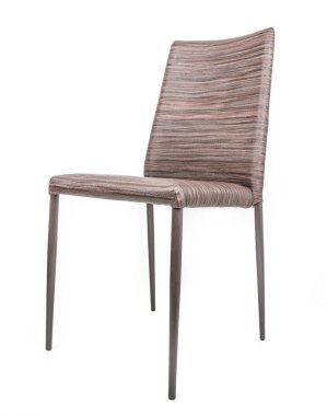 beyaz izole kahverengi sandalye