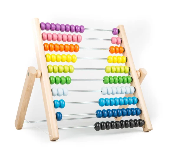 Abacus counting frame isolated on white Royalty Free Stock Photos