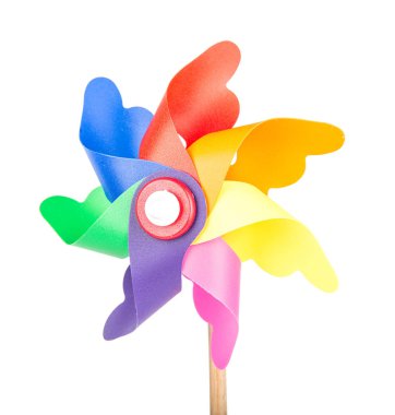 Renkli bıçakları ile Oyuncak yel değirmeni pervane