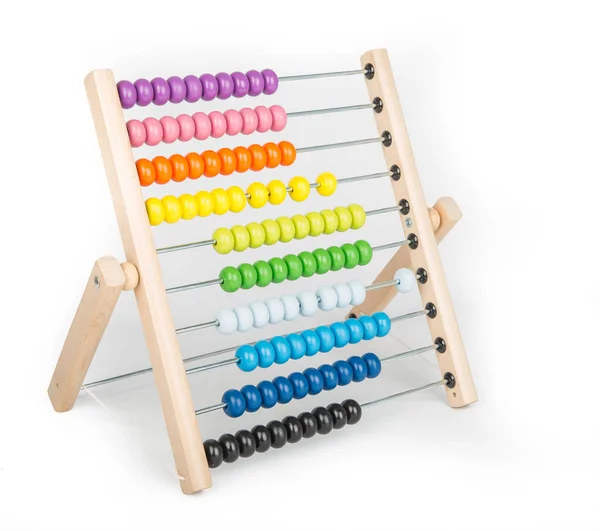 Abacus räkna ram isolerad på vit — Stockfoto