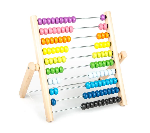 Abacus counting frame isolated on white — Stock Photo, Image