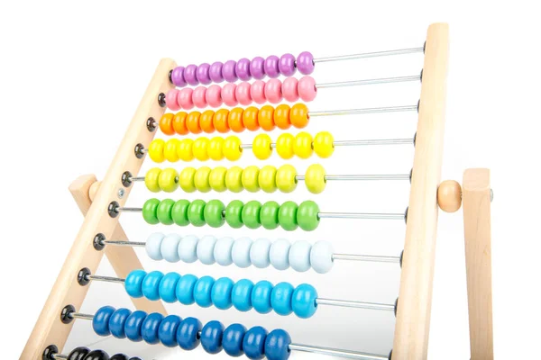 Abacus sayma çerçevesi beyaz izole — Stok fotoğraf