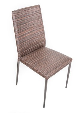 beyaz izole kahverengi sandalye