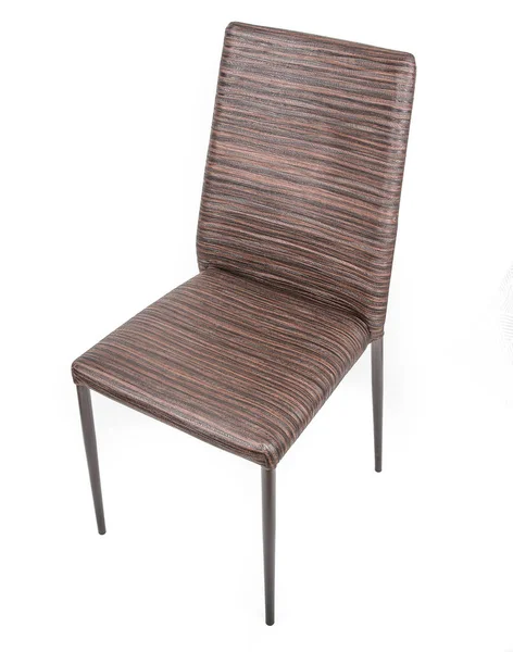 Chaise brune isolée sur blanc — Photo