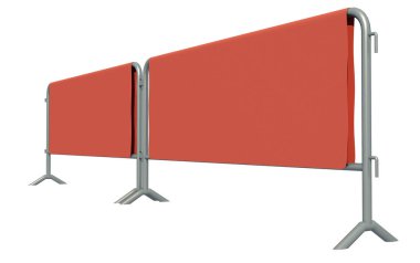 Mobil Güvenlik çit izole 3d illüstrasyon