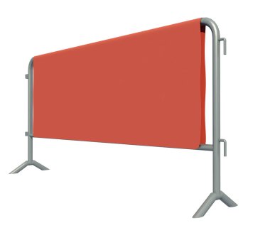 Mobil Güvenlik çit izole 3d illüstrasyon