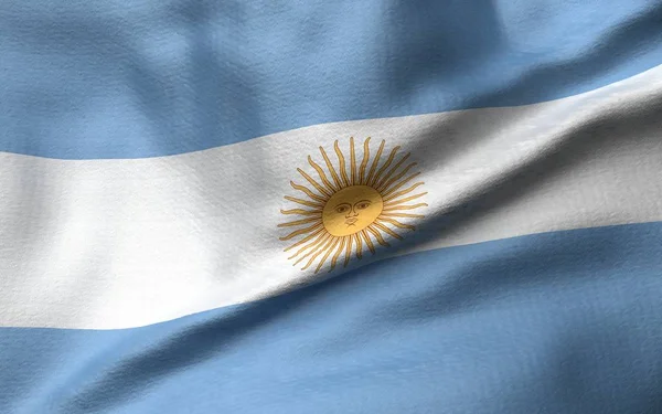 Illustration 3D du drapeau argentin — Photo