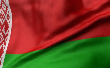 Beyaz Rusya Bayrağı 3d İllüstrasyon