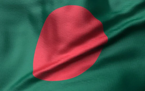 Ilustração 3D da Bandeira de Bangladesh — Fotografia de Stock