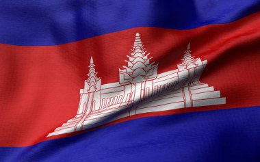 Kamboçya Bayrağı 3d İllüstrasyon