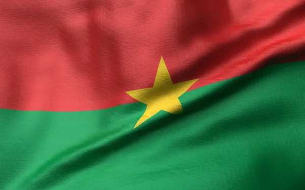 3D illusztráció Burkina Faso zászló — Stock Fotó