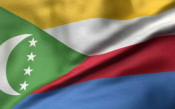 3D Illustration of Comoros Flag — Stock Photo, Image