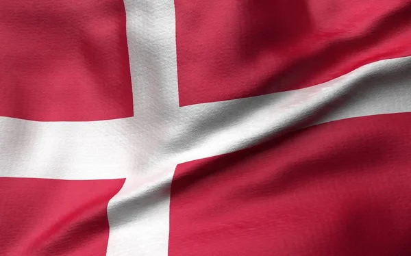 3D Illustration of Denmark Flag — Stock Photo, Image