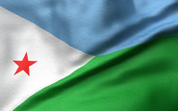 3D Illustration of Djibouti Flag — Stock Photo, Image