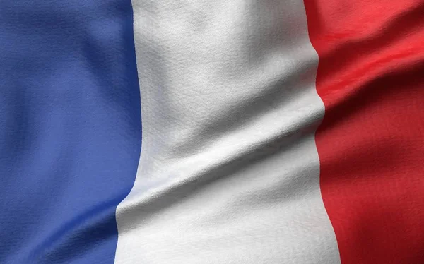3D illustratie van Frankrijk vlag — Stockfoto