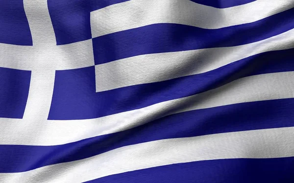 3D Illustration of Greece Flag — Stock Photo, Image