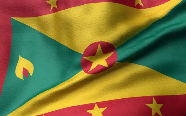 3D-Abbildung der Grenada-Flagge — Stockfoto